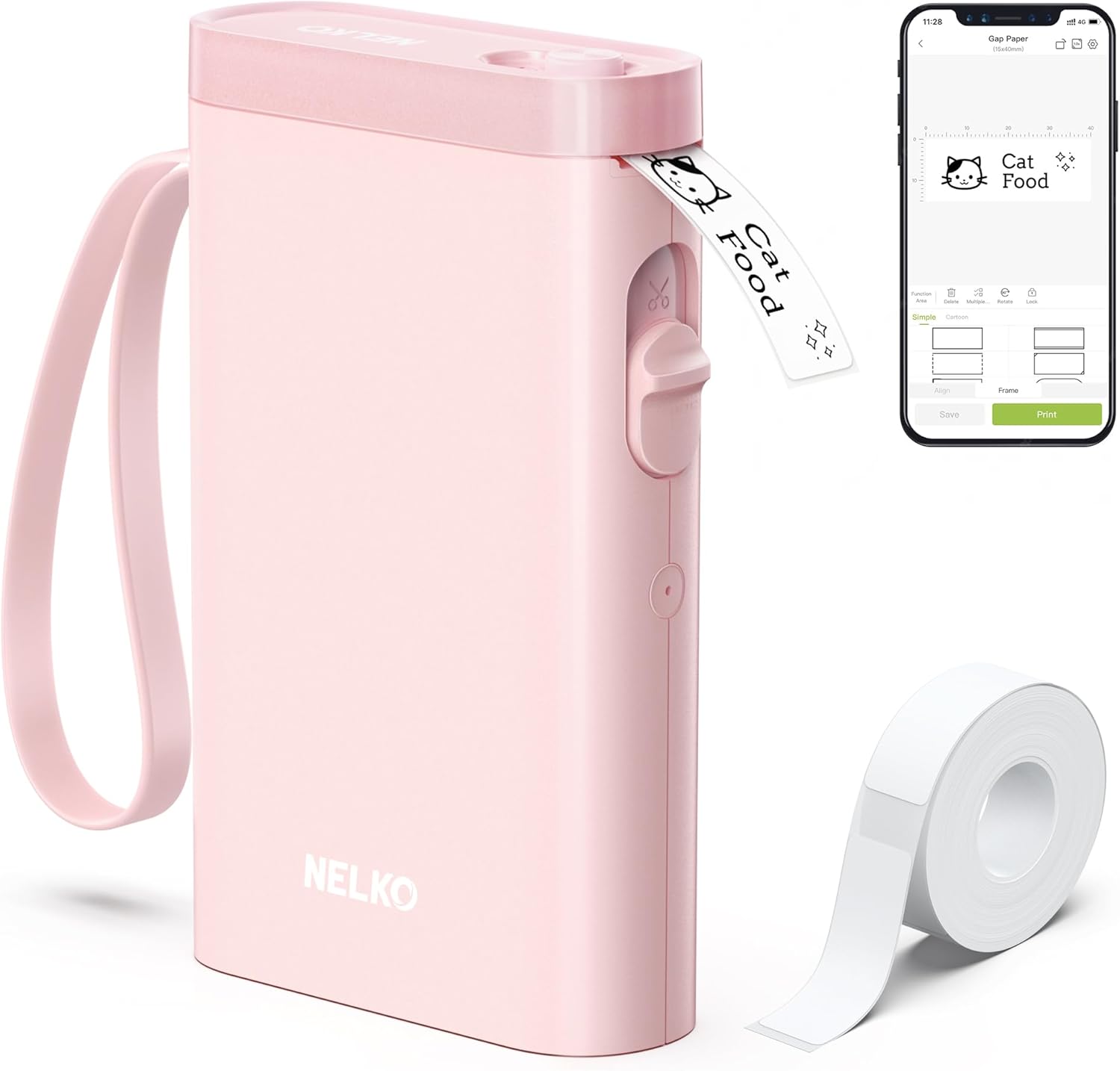 Nelko Bluetooth Label Maker with Tape