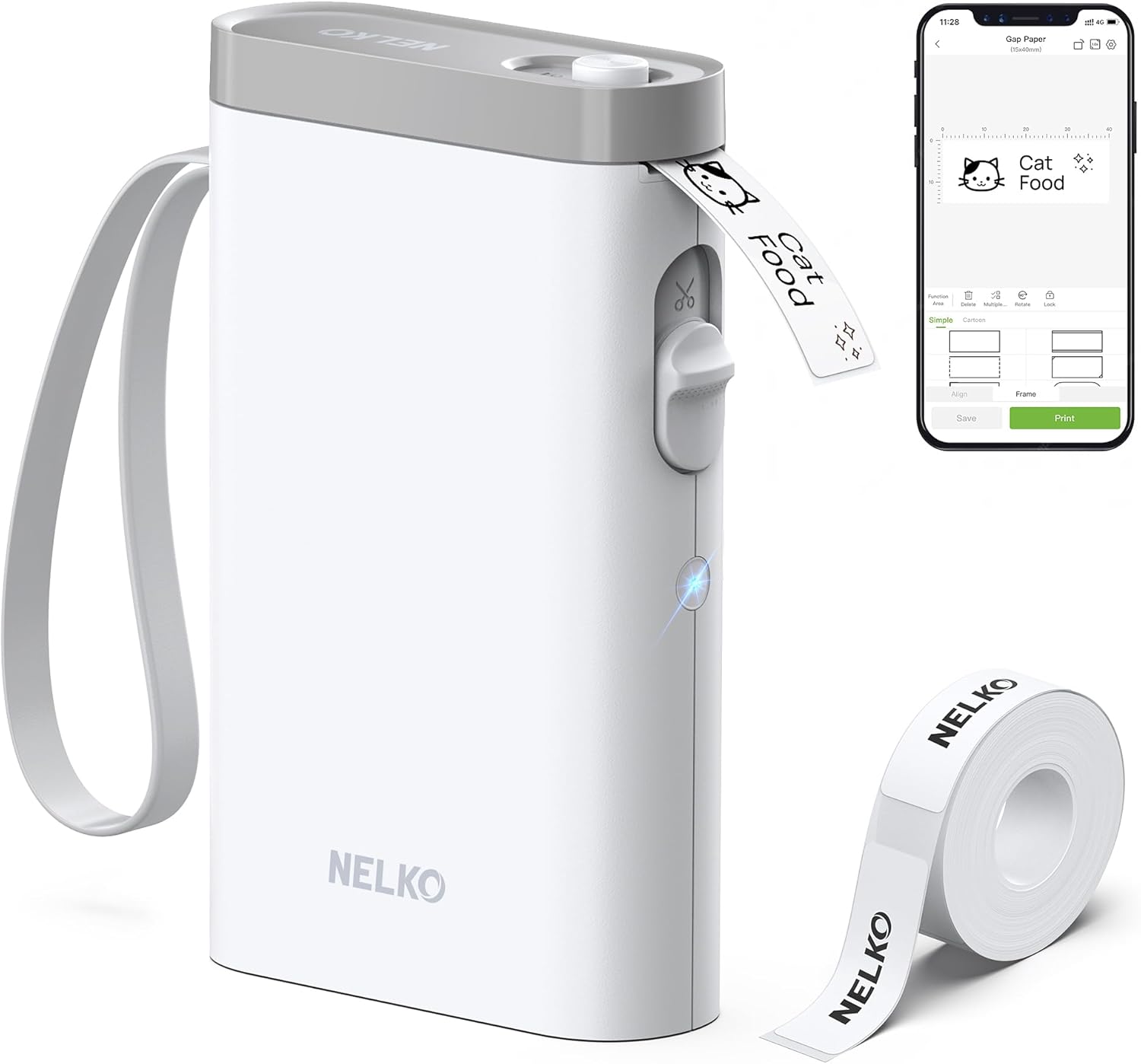 Nelko Bluetooth Label Maker with Tape