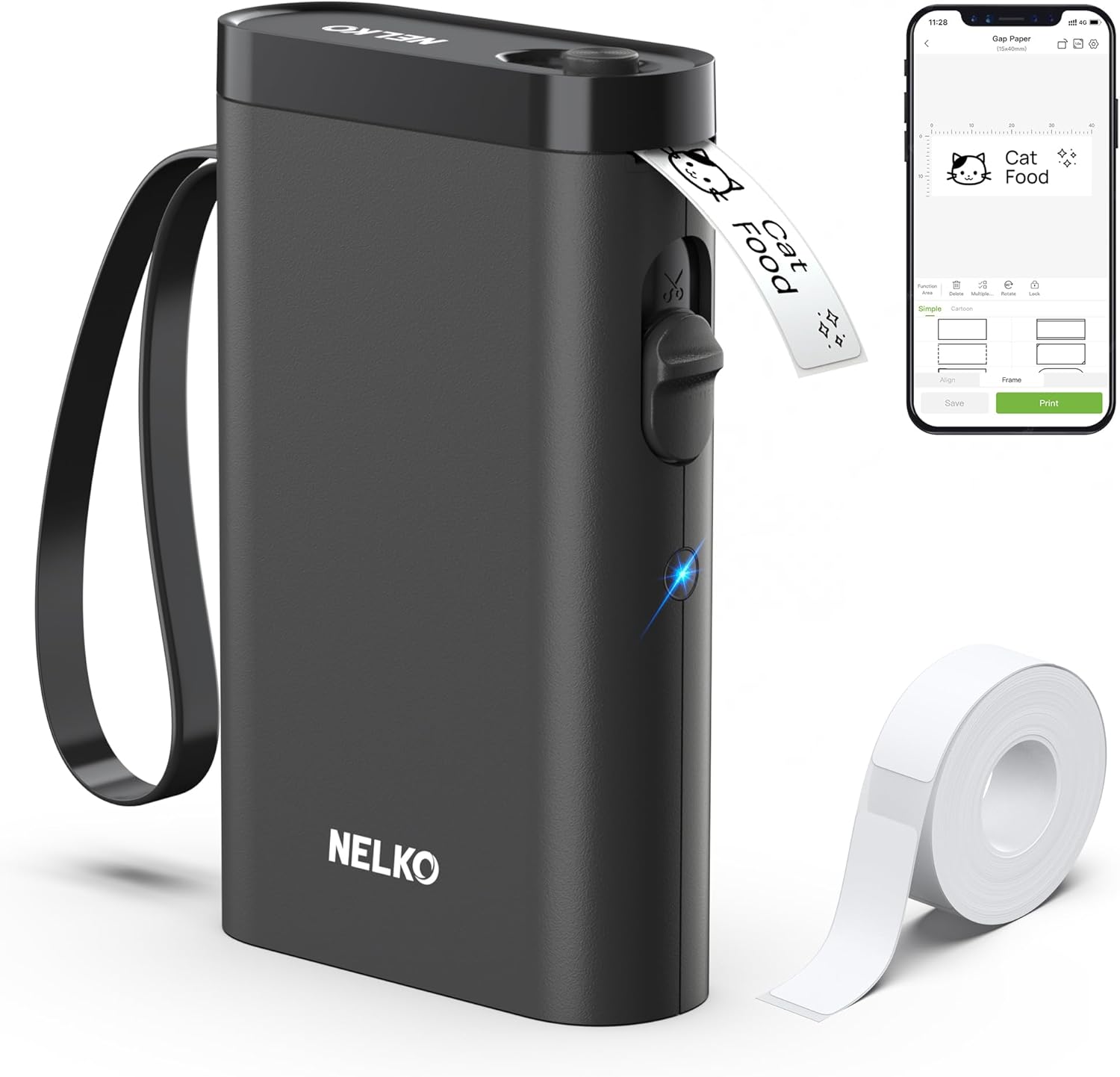 Nelko Bluetooth Label Maker with Tape