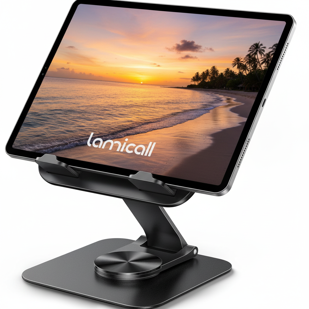 Black Lamicall Stand with Beach Sunset
